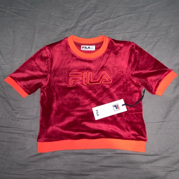 Fila Emiliana Velour Ringer Tee - Picture 1 of 4